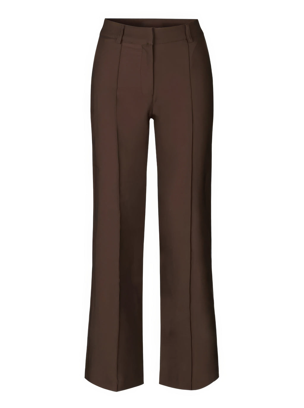 Pantalon taille haute femme, jambe droite, cinq coloris
