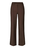Pantalon taille haute femme, jambe droite, cinq coloris