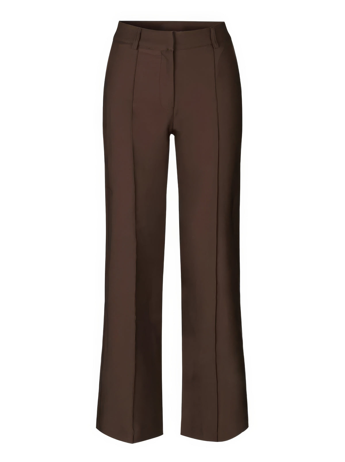 Pantalon taille haute femme, jambe droite, cinq coloris