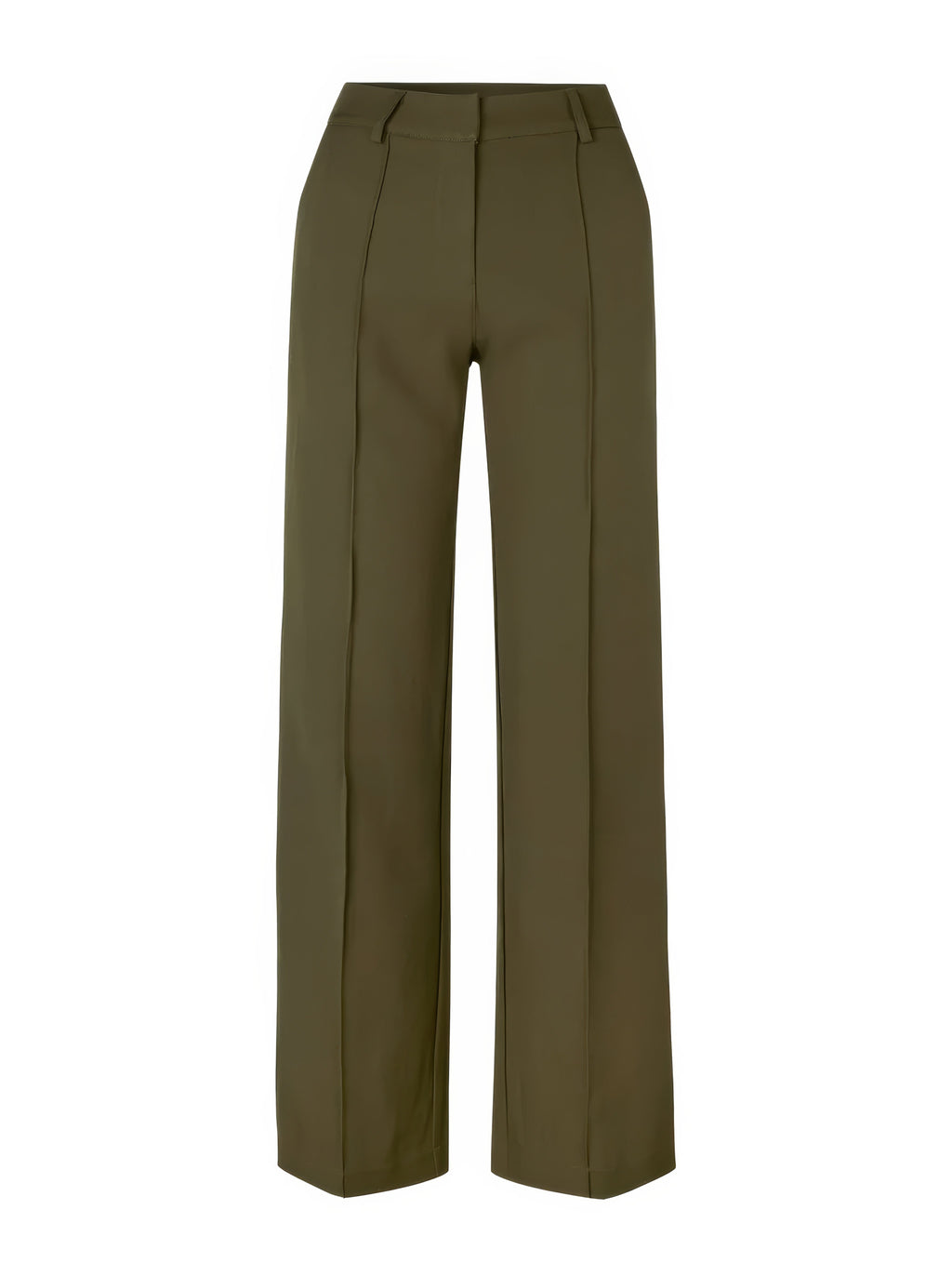 Pantalon taille haute femme, jambe droite, cinq coloris