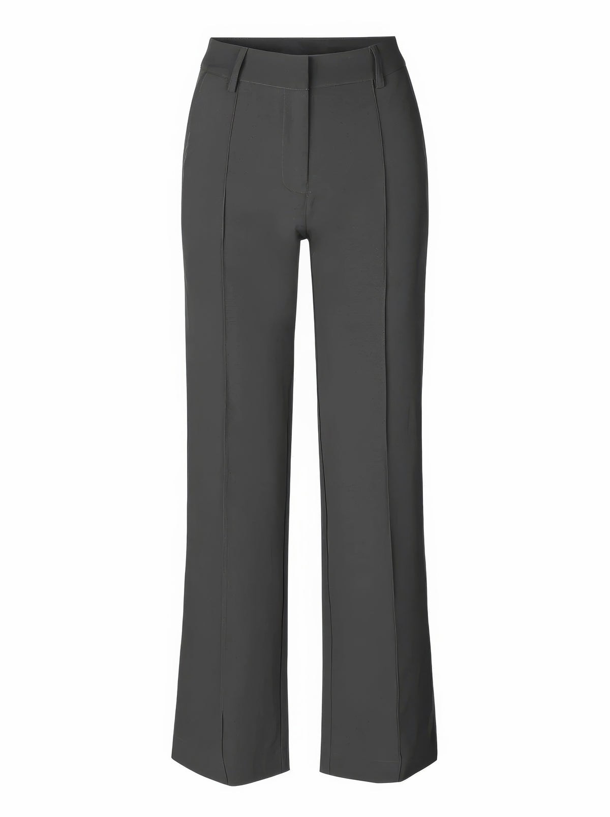 Pantalon taille haute femme, jambe droite, cinq coloris