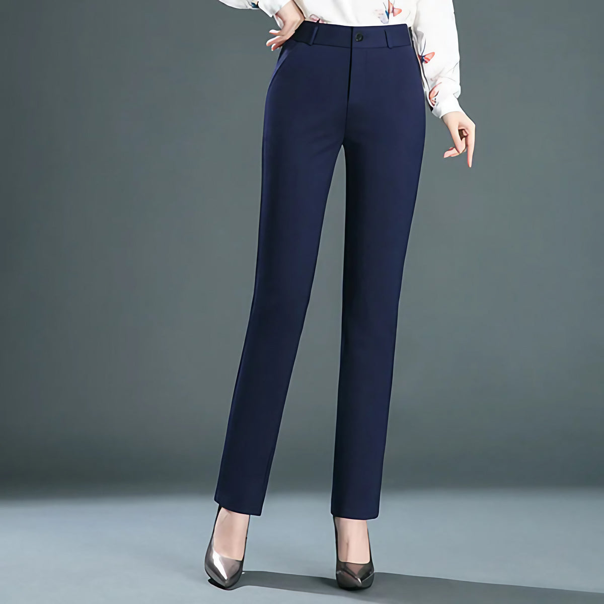Pantalon tailleur femme, noir, bleu marine ou camel, du 26 au 38, bleu marine