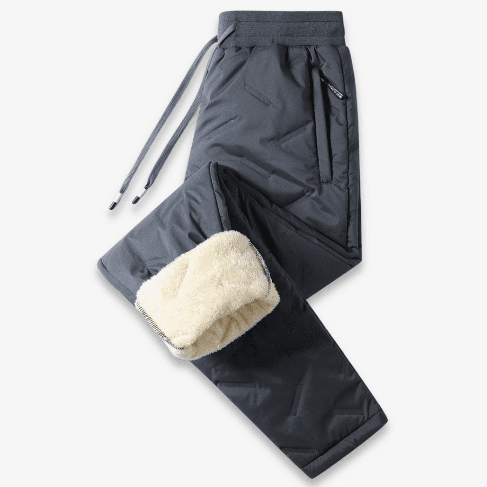 Pantalon thermique femme doublé, noir ou gris, XS au 3XL