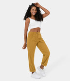 Pantalon en velours côtelé femme, taille mi-haute, cinq coloris