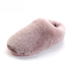 Chaussons femme en laine, doublure fourrure synthétique