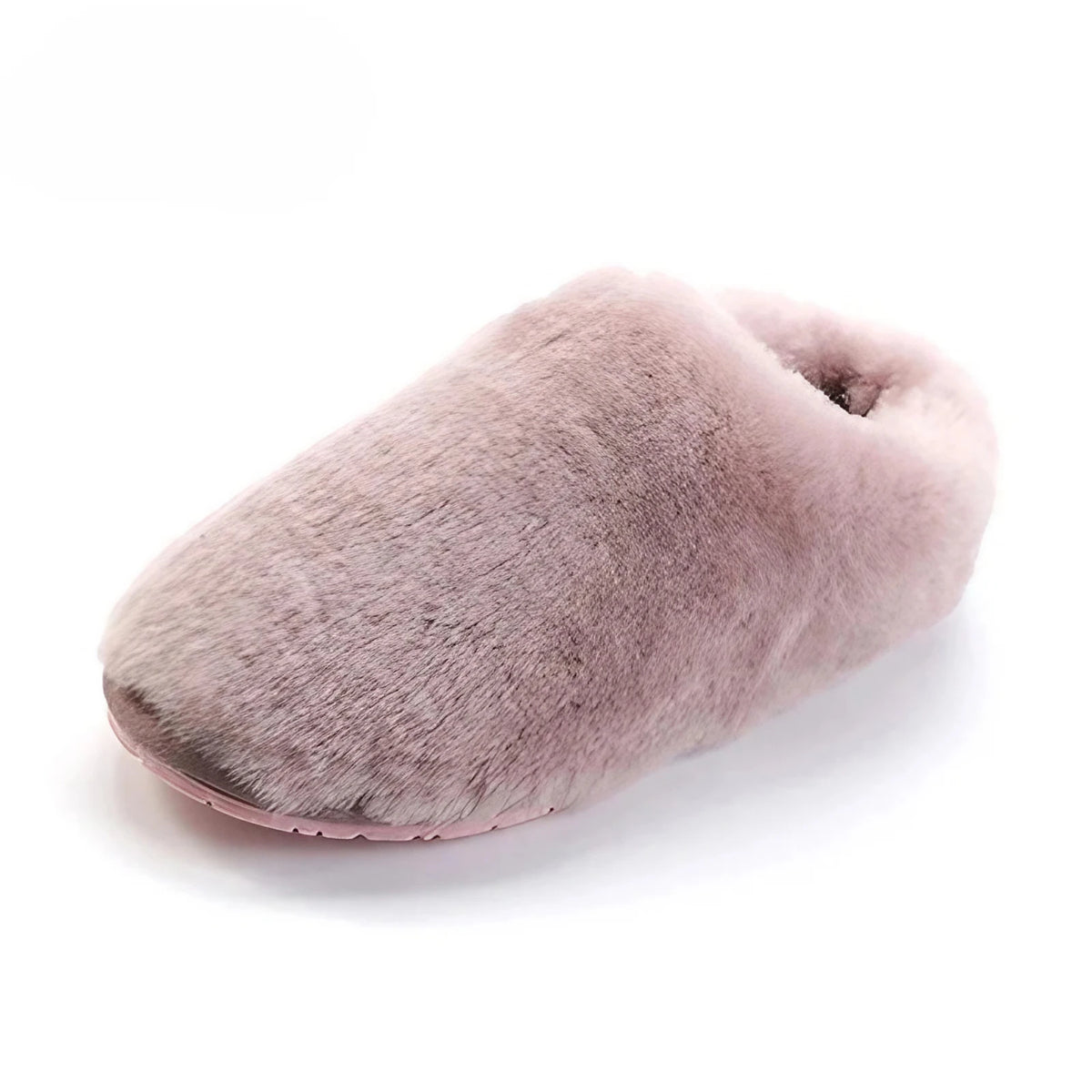 Chaussons femme en laine, doublure fourrure synthétique
