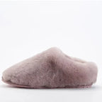 Chaussons femme en laine, doublure fourrure synthétique, rose