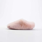 Chaussons femme en laine, doublure fourrure synthétique, rose 2