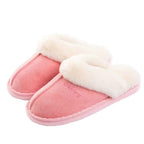 Chaussons femme en peluche, kaki, violet ou rose, rose