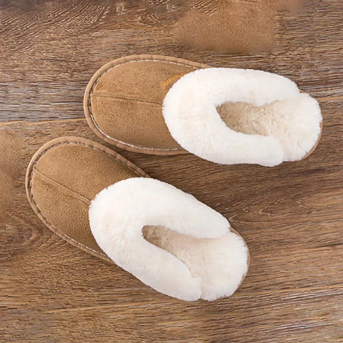 Chaussons femme en peluche, kaki, violet ou rose