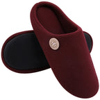 Chaussons plats mixtes à enfiler, semelle en mousse, cinq coloris, rouge