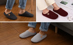 Chaussons plats mixtes à enfiler, semelle en mousse, cinq coloris