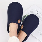 Chaussons plats mixtes à enfiler, semelle en mousse, cinq coloris