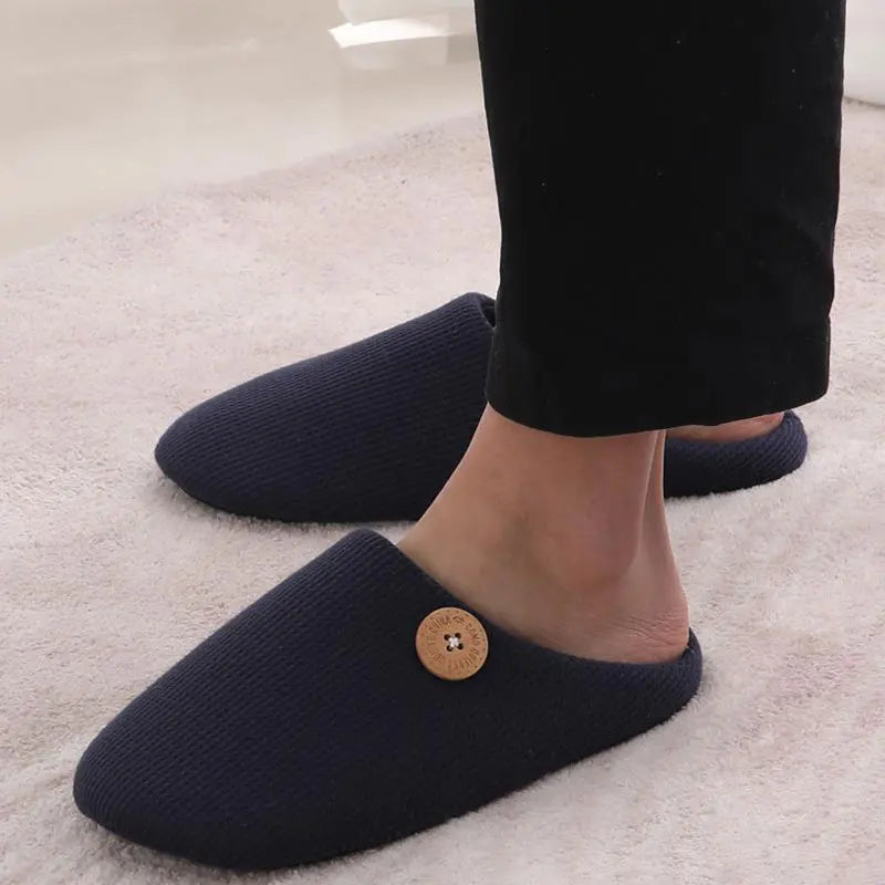 Chaussons plats mixtes à enfiler, semelle en mousse, cinq coloris
