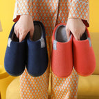 Chaussons femme en tissu peluche, semelle antidérapante, sept coloris