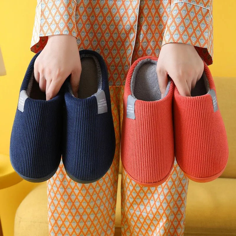 Chaussons femme en tissu peluche, semelle antidérapante, sept coloris