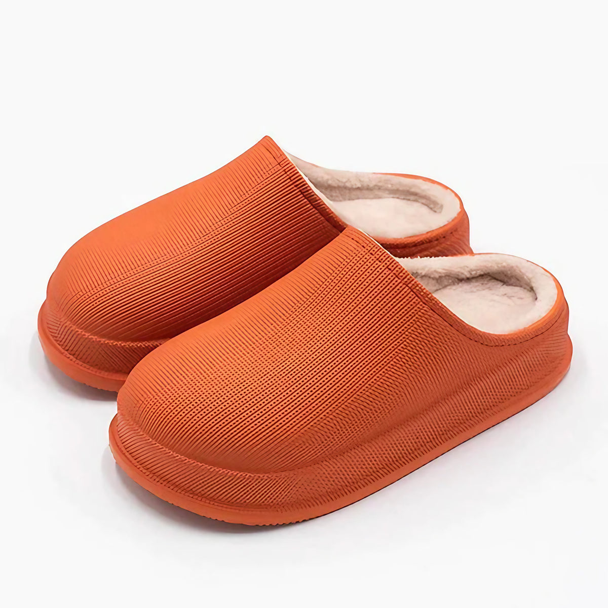 Pantoufles en EVA à semelle épaisse de 4,5 cm, antidérapantes, orange