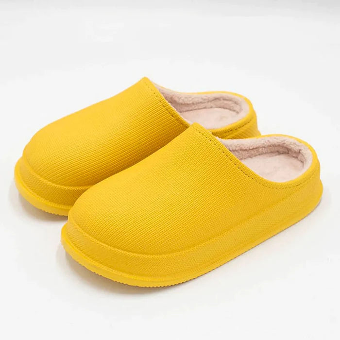 Pantoufles en EVA à semelle épaisse de 4,5 cm, antidérapantes, jaune