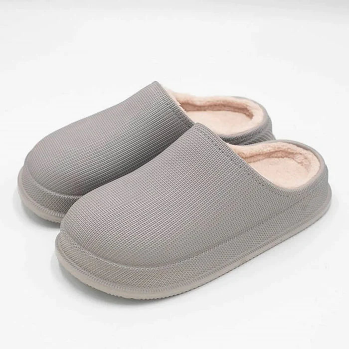 Pantoufles en EVA à semelle épaisse de 4,5 cm, antidérapantes, gris