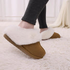 Chaussons mixtes en suédine, doublure fourrée, du 36 au 47