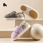 Pantoufles d'hiver unisexe doublées de peluche