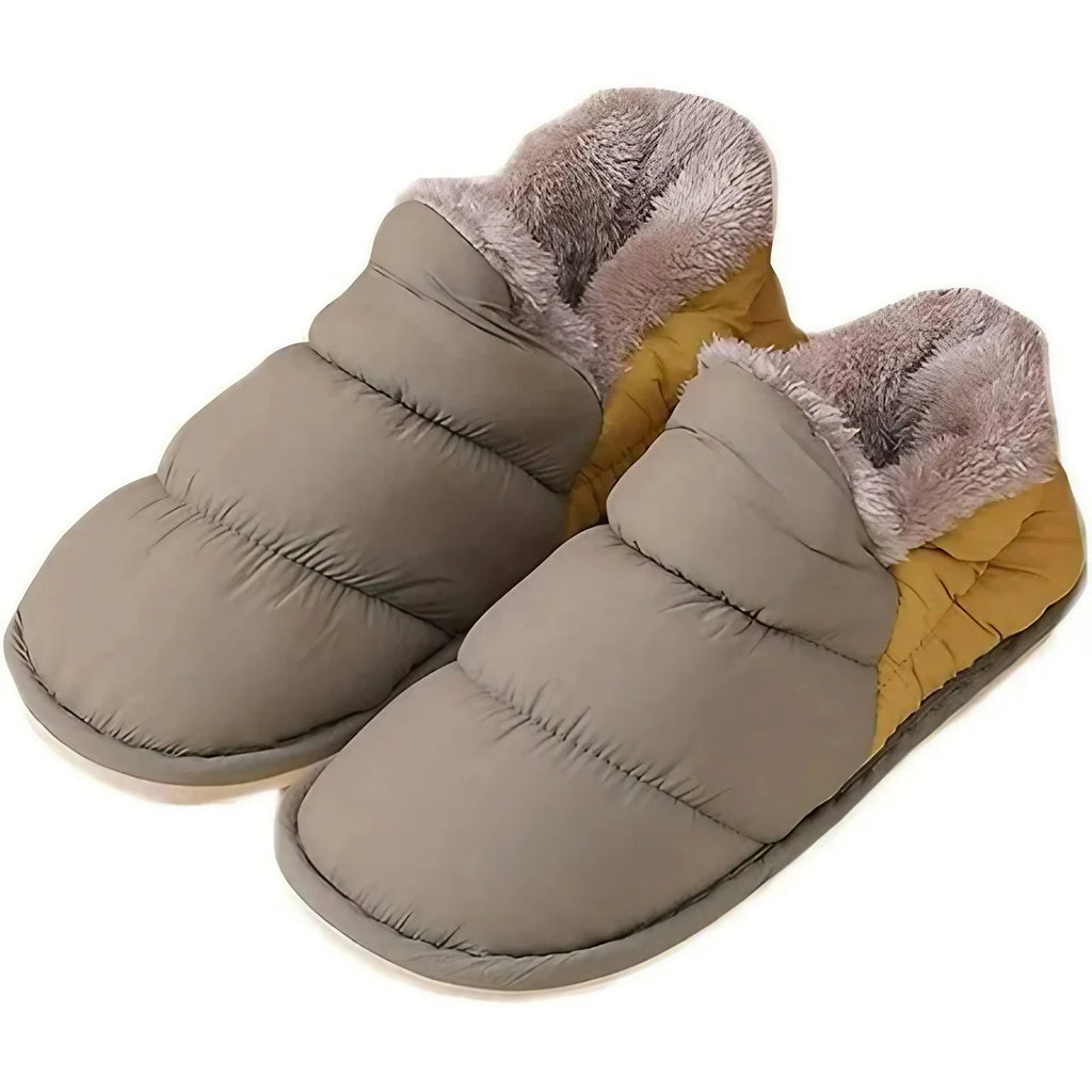 Chaussons en peluche mixtes, semelle antidérapante, du 36 au 45