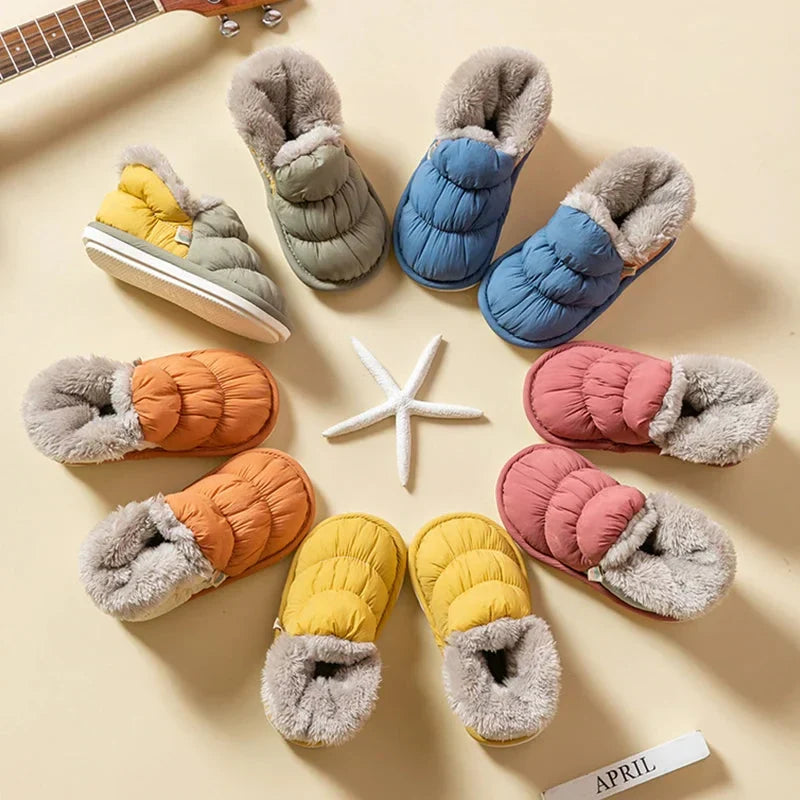 Chaussons en peluche mixtes, semelle antidérapante, du 36 au 45
