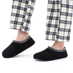 Chaussons mocassins bouclés femme, doublure fausse fourrure