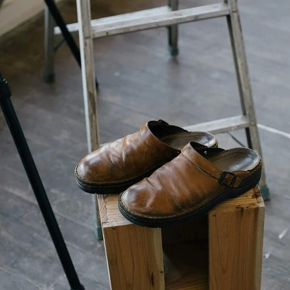 Pantoufles homme à semelle rembourrée, bout arrondi