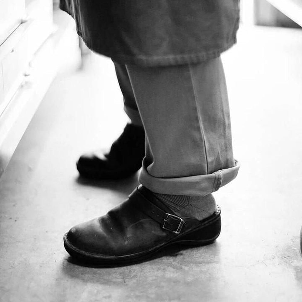 Pantoufles homme à semelle rembourrée, bout arrondi