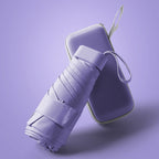 Parapluie compact et léger, toile imperméable, six coloris, violet