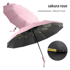 Parapluie anti-UV résistant au vent, huit coloris, rose