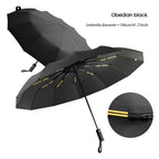 Parapluie anti-UV résistant au vent, huit coloris, noir