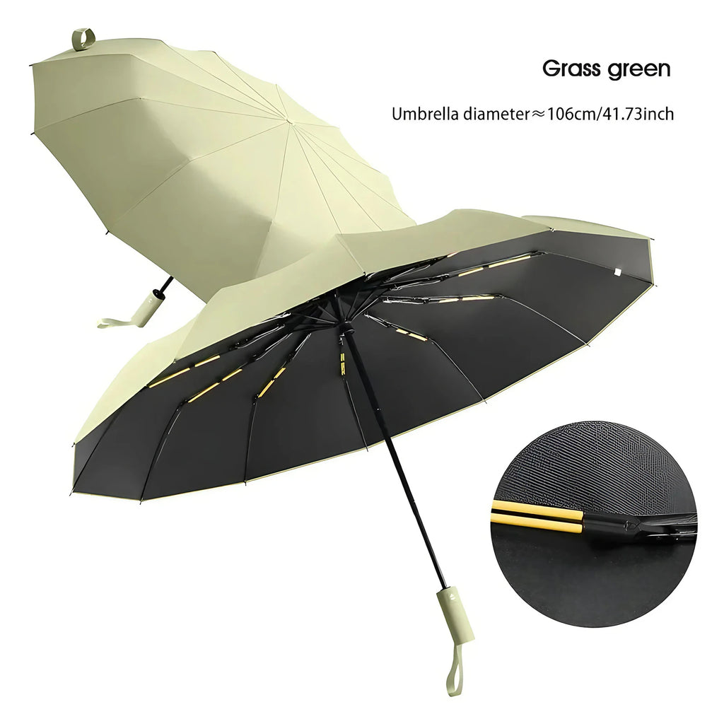 Parapluie anti-UV résistant au vent, huit coloris, vert clair