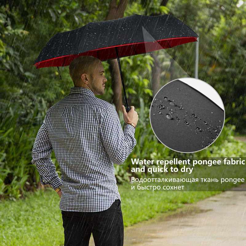 Parapluie anti-vent pliant et compact, cinq coloris
