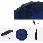 Parapluie anti-vent pliant et compact, cinq coloris, bleu