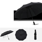 Parapluie anti-vent pliant et compact, cinq coloris, noir