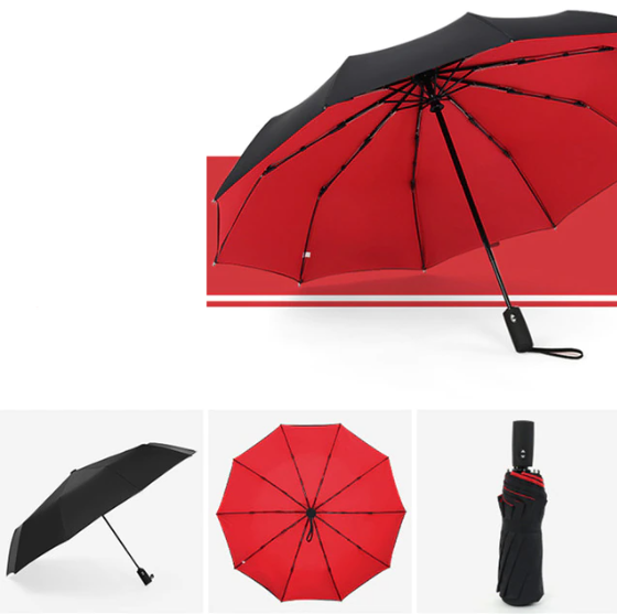 Parapluie anti-vent pliant et compact, cinq coloris