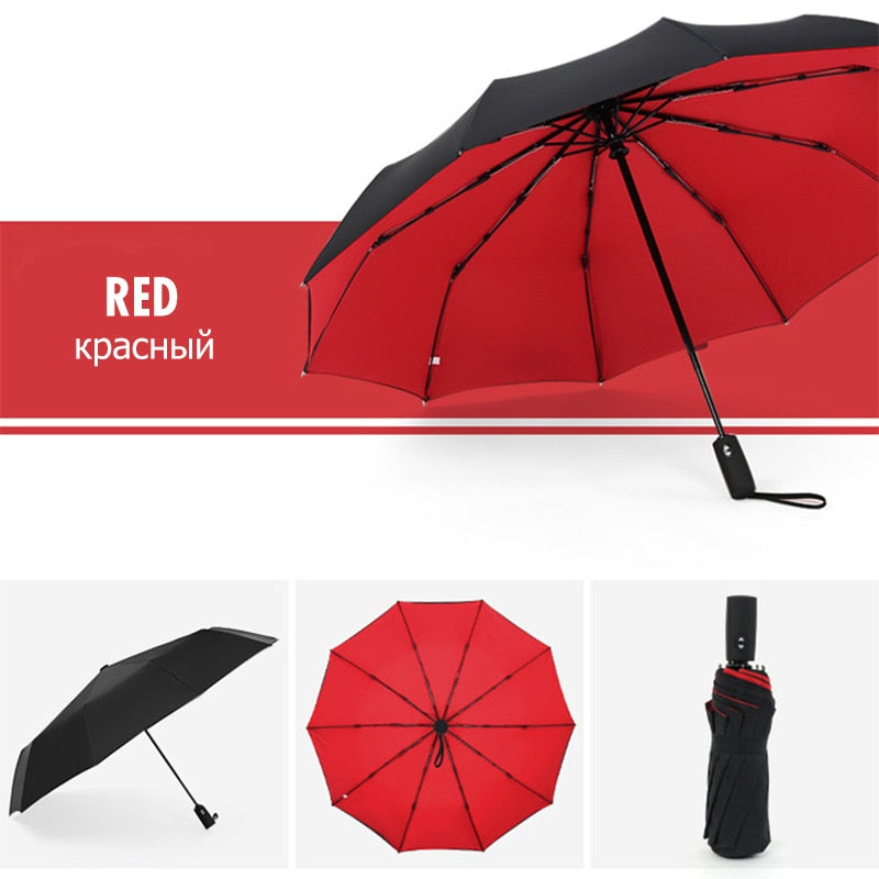 Parapluie anti-vent pliant et compact, cinq coloris