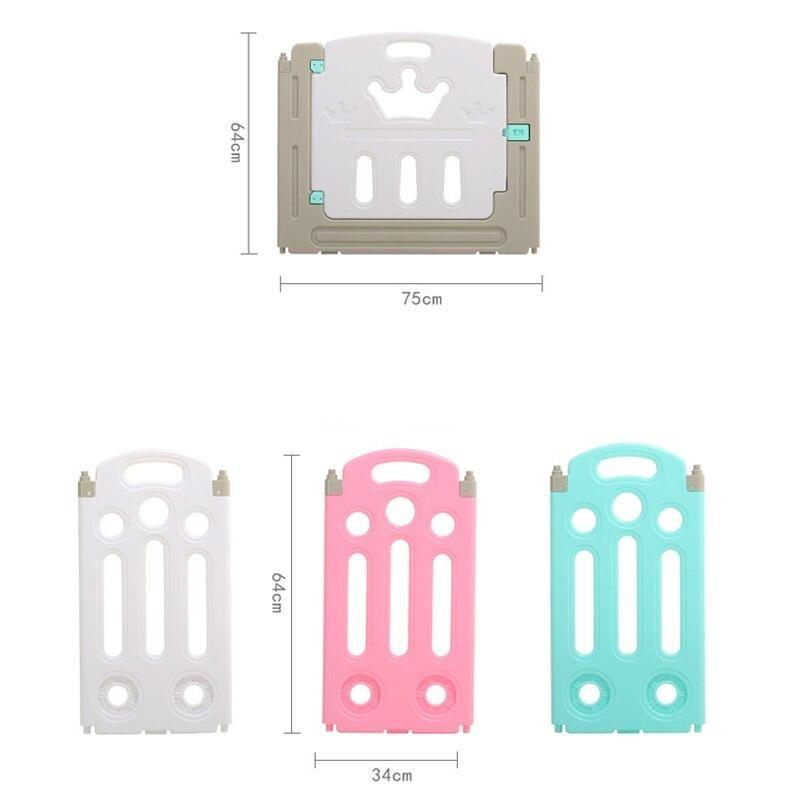 Parc bébé modulable pliable, de 10 à 24 panneaux, avec tapis