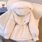 Manteau d'hiver femme à col douillet, quatre coloris