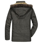 Parka homme imperméable doublée polaire, capuche bordée