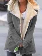 Parka longue femme d'hiver, légère, neuf coloris, gris