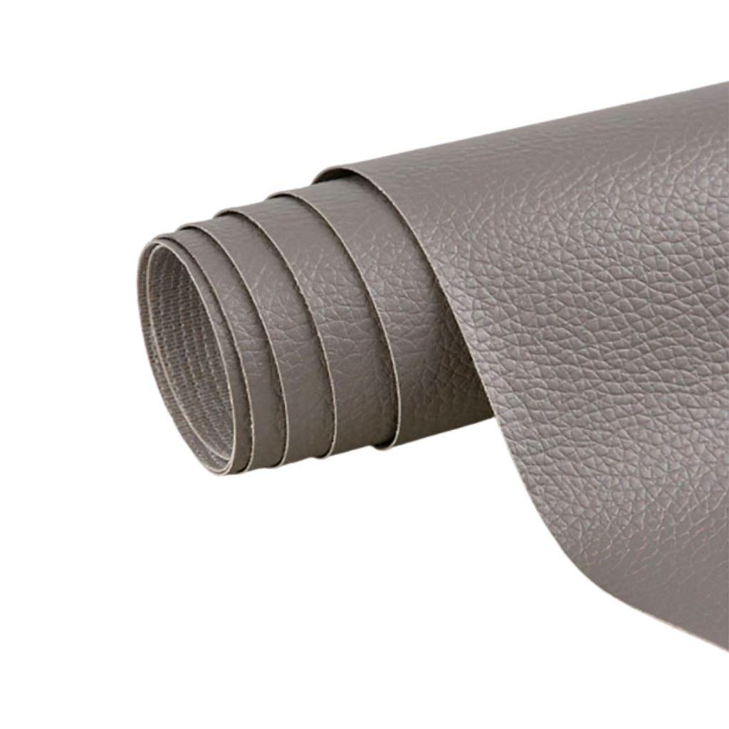 Patch adhésif de réparation pour cuir, 135 x 50 cm, neuf coloris, gris