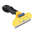 Peigne anti-puces pour chien et chat, dents arrondies, jaune