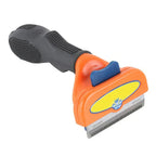 Peigne anti-puces pour chien et chat, dents arrondies, orange