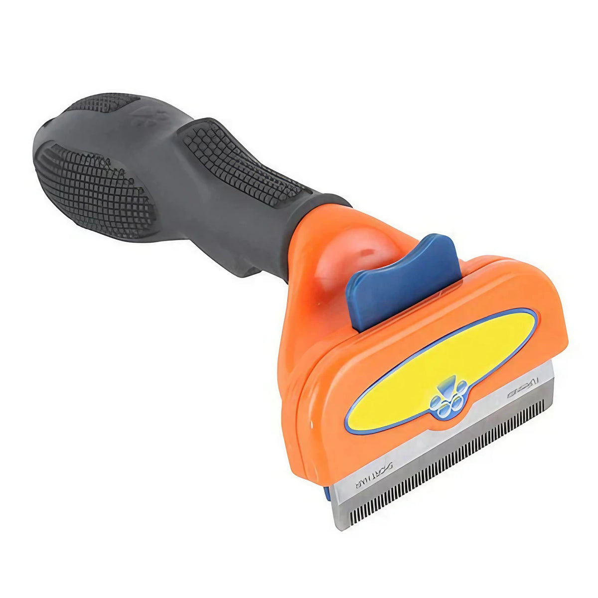 Peigne anti-puces pour chien et chat, dents arrondies, orange