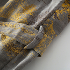 Peignoir kimono mixte en coton, manches larges, ceinture