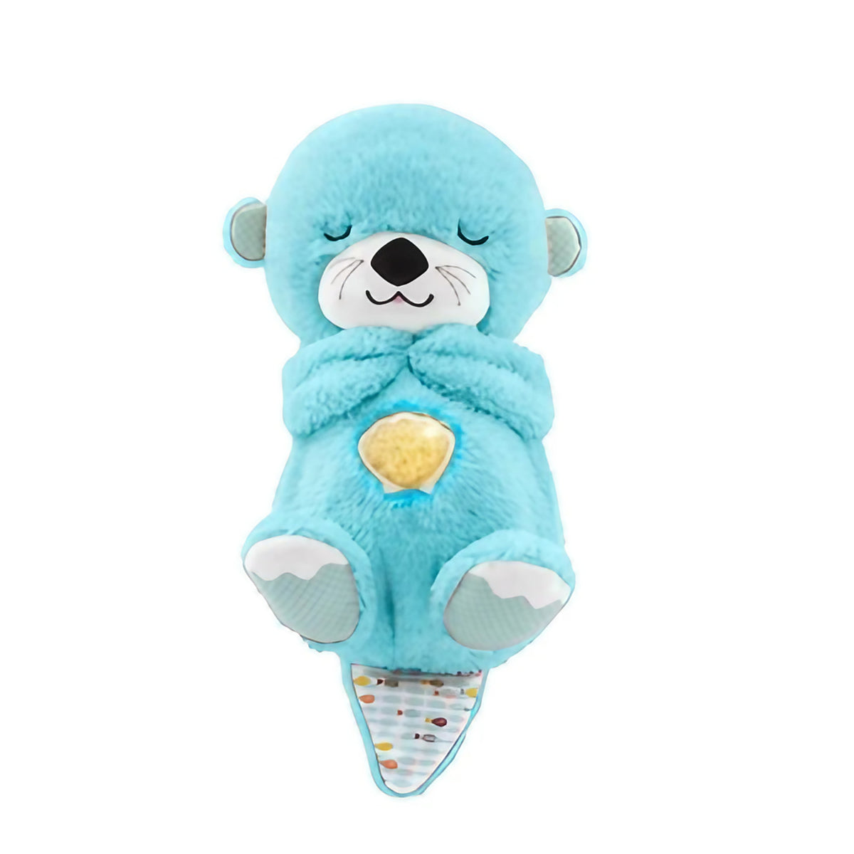 Peluche loutre qui respire avec musique douce, trois coloris, bleu