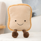 Peluche en forme de pain, croissant, baguette, bretzel ou œuf